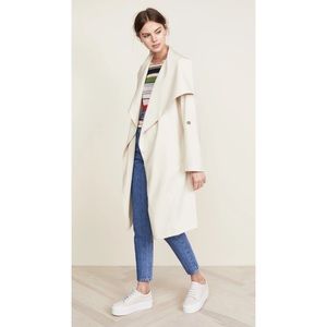 Soia & Kyo Ornella Draped Cream Colored Trench Coat